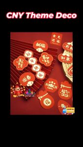 Hiasan DIY Kertas Kadbod Bertemakan Tahun Baru Cina DIY CNY Theme Cardboard Paper Ornaments Deco 新年布置挂件 新春小挂件福气福运纳福好运招财