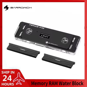 Barrowch PC Memory RAM Water Block +2 Armors Vest Multi-mode Display Module Cooling Cooler Set Flash Stick 5V ARGB FBRWB-PA3