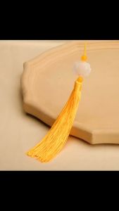 [COMBO 20c] Dây Tua Rua Hoa Sen hai mặt ngọc bội trắng treo trang trí - gói quà - decor - phụ kiện...