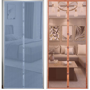Magnetic Mosquito Door Curtain Summer Mesh Screen Self Closing Pet Friendly Nylon Net Proof Bedroom Living Room Easy To Maintain