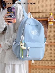 URCDN RDALVO | Plain Color Lightweight Large Capacity Backpack for Women High School Students and Short Trips