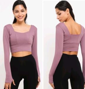 Atasan Crop Jenny Untuk senam Gym Fitness Zumba