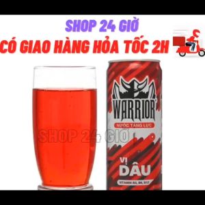 [ CHỈ GIAO ĐƠN HỎA TỐC Ở HCM ] Tăng Lực Warrior Dâu Thái Lan  Thùng 24 Lon