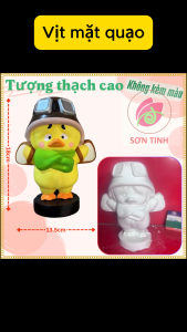 Tượng thạch cao Vịt mặt quạo M37 (Không kèm màu) Bé Tô Màu Tô Tượng