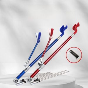 Stainless Steel Fishing Rod Stand Outdoor Fishing Chair Short Section Ground Insert Multi-Function Fishing Box Chair Stand