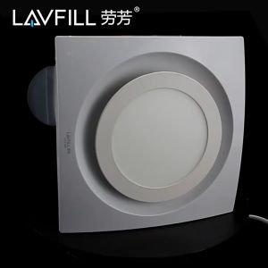 Quạt thông gió hút mùi âm trần ĐÈN LED Quạt hút âm trần nhà tắm phòng vệ sinh với ĐÈN LED kết hợp 2 trong 1 dễ vệ sinh lau chùi không bám bẩn không ồn hãng LAVFILL LFCV-12DL