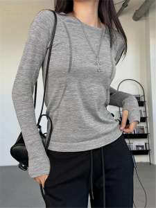 Slimming Yoga Clothes Womens Long Sleeve Fitness Sports T-shirt IuIu Yogo Breathable Quick Dry Ultra Elastic Nylon Fabric