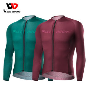 WEST BIKING Cycling Jersey Breathable Cycling Top Reflective Long Sleeve Jersey Cycling Clothing Outdoor Sports Top For Men Women Bicycle Equipment