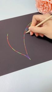 แผ่นขูดรูป 100ชิ้น ของเล่นสร้างสีสันศิลปะ แผ่นขูดภาพ