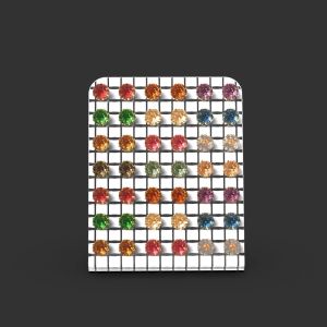 EARRINGS EARRING EAR STUD STUDS JEWELRY JEWELLERY HOLDER STORAGE ORGANIZER MINI SMALL RACK CASE SHOWCASE DISPLAY STAND CLEAR ACRYLIC 42 HOLES TEMPAT PENYIMPANAN RAK PAJANGAN ANTING PERHIASAN AKRILIK BENING TRANSPARAN MOTIF PATTERN FREESTYLE GEOMETRIC-12