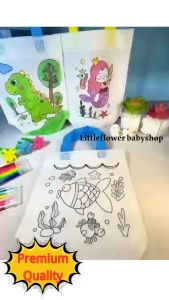 DIY Painting Graffiti Creative Double-Sided Drawing Eco Bag - Birthday Party Gift Door Gift Free Color Pen Set