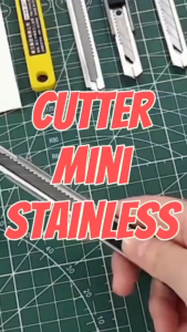 Pisau Cutter Mini Stainlees 12.5cm Cutter Besi Kecil Pemotong Serbaguna Ringan Efektif