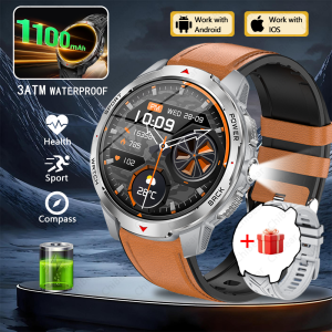 2026 New T-Rex3 Ultra 1100mAh Battery Smart Watch GPS Track Compass IP69K Waterproof Sports tracker Outdoors Military Smartwatch