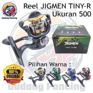 JIGMEN Reel Mini Tiny-R: Gulungan Pancing Kecil Ultra Light dengan Warna Biru Hijau Emas Merah
