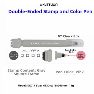 Kutsuwa | Dual-tip Stamping Highlighter Pen