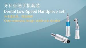NICEDEN Dental Slow Low Speed Hand piece Kits Push Button Contra Angle/Straight Nose Cone/Latch Contra Angle Air Motor 2/4 Holes