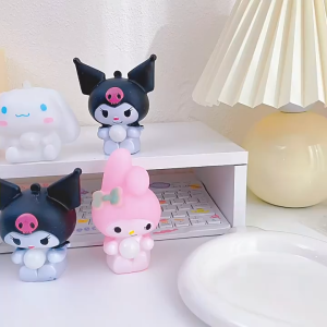 Squishy Sanrio Kuromi Kapibara Bubble blowing Stress Relief Dolls Cute Cartoon Stress Relief Ttoys