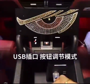 Devil Eyes Besar 30x12 Led 11 Modes Lampu Usb Flash Mata Kedip Demon Rgb