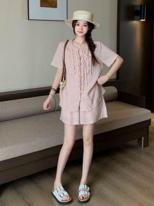 Slimming Summer Outfit Set Casual Shorts