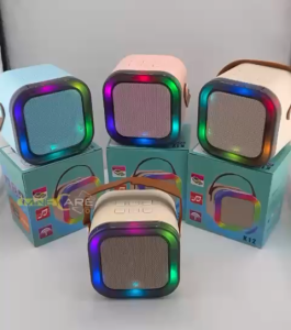 K12 Wireless Sperker Portable Mini Bluetooth Speaker with LED Light support SD card and AUX