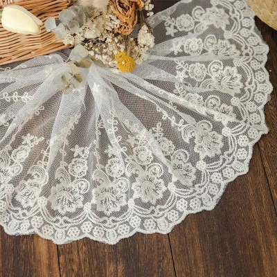 Vải Viền Ren Chất Lượng Cao 22cm Thêu Viền Váy Tay Áo Thắt Lưng Cổ Áo Trang Trí Vải Nghệ Thuật May Vá DIY Phụ Kiện