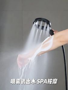 Water Saving 3 in 1 Shower Head Set Heart Ring Spray Booster Shower Heads Home Shower Set Bathroom Rain Shower