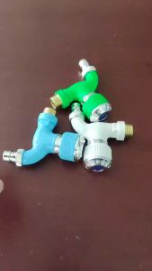 Keran Air Kuningan 1/2 inchi ABS dan Chrome - Warna Ceri Metalik untuk Tembok & Dapur