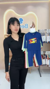 Bộ dài tay cài vai in hình máy bay BENTY BT038 chất mềm mịn mát đồ bộ trẻ em cao cấp