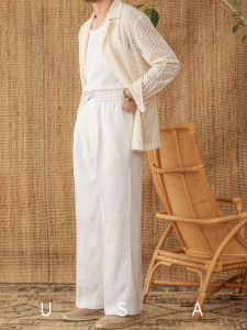 Breathable Loose High-waist Adjustable Rope Trousers Men