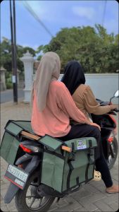 Tas Obrok Motor Tas Kurir Samping bahan kanvas anti air