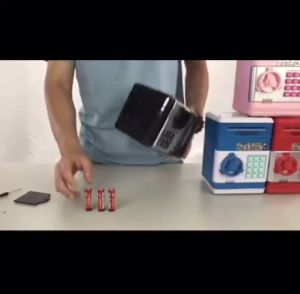 Piggy Bank Safe Box Electronic Money Boxes With Music Safe Password Auto Scroll Paper For Children Digital Coins Cash Saving Safe Deposit Mini ATM Machine Kid Xmas Gifts