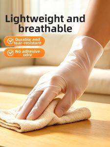 DINGQING | Food Grade Thick Fitting Anti-Leakage Breathable Durable PVC Gloves