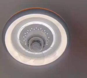 LED Ceiling Fan Modern shaking head fan light Tricolor with Remoter 360° ceiling fan with light