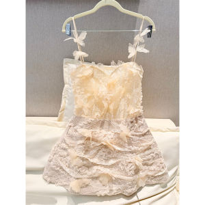 Elegant French Style Bow Strap Dress