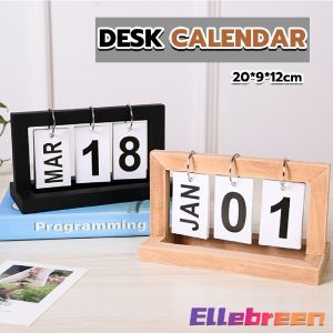 Desk Calendar Wooden Home Decoration Simple Style Room Decoration Creative Desktop Calendars