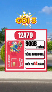 Sim 4G Mobifone Local 12A79 – Miễn Phí 14 Tháng Liên Tiếp Không Mất Phí Gia Hạn Từng Tháng Sẵn 3GB Data/Ngày Tốc Độ Cao | FREESHIP - CHƯA KÍCH HOẠT
