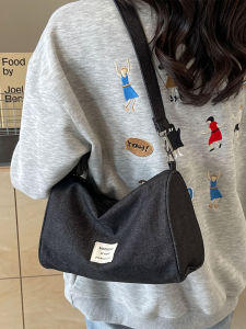 Pure Color Versatile Large Capacity Small Shoulder Bag: A Perfect Choice for Students