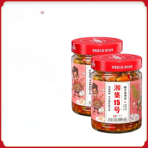 Xiangji Brand 15 Number Pickled Bean Sprouts Chicken Offal Hot Sauce Instant Sichuan Peppercorn Sour Spicy Flavor Rice Accompaniment Hunan Specialty