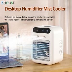 Air Conditioning Fan Rechargeable Portable Mute Desktop Humidifier Mist Cooler Home Electric Fan Refrigeration Air Water Cooler