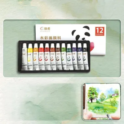 MANDAIYANGGUANG | Portable Solid Watercolor Set for Sketchbook and Travel 15 Colors