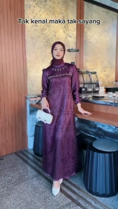 Terbaru 2026 RIANTI DRESS Velvet Mix Brukat Aplikasi Payet Mutiara | Baju Gamis Kondangan Kekinian Terlaris | Dress Wanita Dewasa Remaja