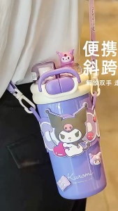 🍹 โดนใจสาวก กระติกเก็บอุญหภูมิ ขนาด 520 ml สแตนเลส 316 อย่างดี มีฝา 2 ช่อง มีสายสะพายยาว