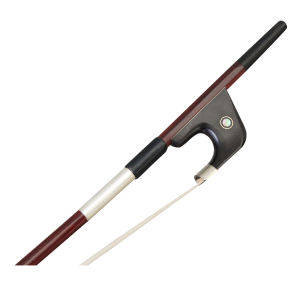 JYR Brazilwood Double Bass Bow German Style 3/4 Size Natural Mongolian Horsehair Ebony Frog Professional Upright Bass Bow for Students Intermediate Players