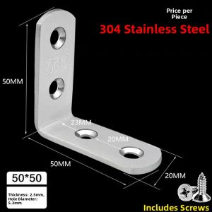FULAIAN | Stainless Steel L-Shaped Heavy Duty Bracket 90 Degree Angle