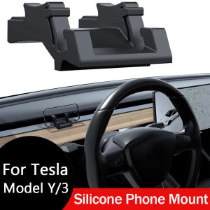 Silicone Phone Mount For Tesla Model Y 2020-2026 Model 3 Accessories 2017-2026 Also Functions as a Vent Hook and Sunglass Holder