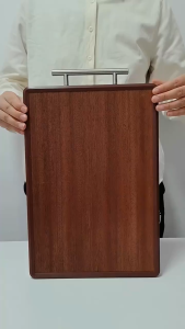 XTEN Double Sided Chopping Board Stainless Steel Ebony Cutting Board Anti-Bacterial Anti-Mold Wooden Chopping Board