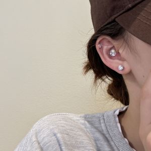 Ear Ear Bone Pin Non-Piercing Earrings Magnetic Ear Ear Bone Pin Female Ear Clip Male Earrings Ear Rivet Magnet Ear Bone Stud Clip