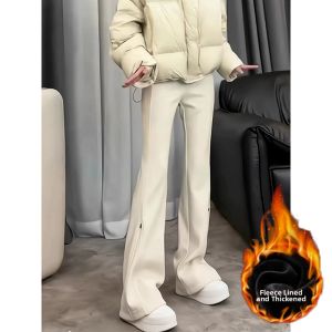 Fashionable High-waisted Flared Sweatpants