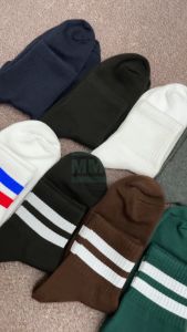 Kaos Kaki Pendek Pria Wanita Motif Polos Oldschool Sport MMS