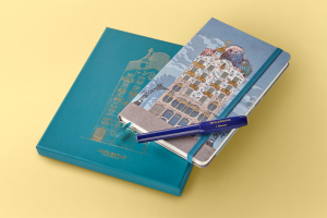 Moleskine x Casa Batlló Limited Edition - Large Ruled Notebook Fabric Hard Cover Journals and Kaweco Ballpen